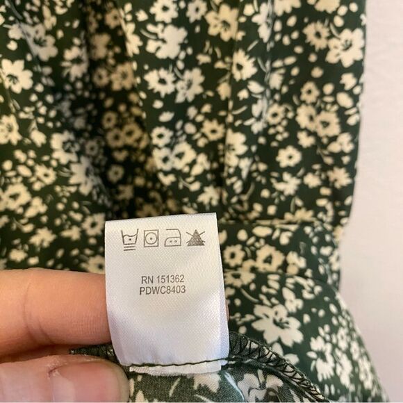 Just Found green floral dress smocked boho summer square neck romantic plus 2X - Picture 10 of 11